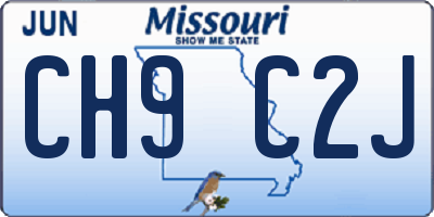 MO license plate CH9C2J