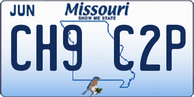 MO license plate CH9C2P
