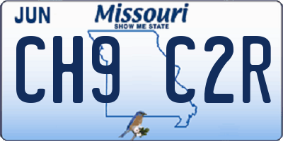 MO license plate CH9C2R