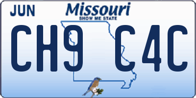 MO license plate CH9C4C