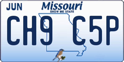 MO license plate CH9C5P