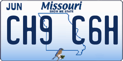 MO license plate CH9C6H