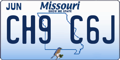 MO license plate CH9C6J