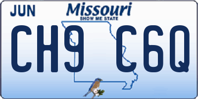 MO license plate CH9C6Q
