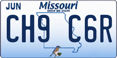 MO license plate CH9C6R