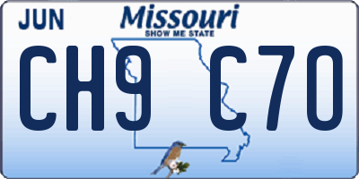 MO license plate CH9C7O