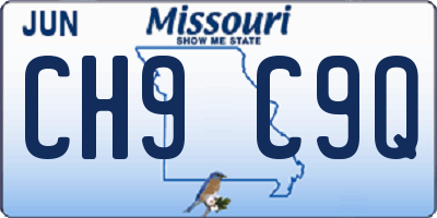 MO license plate CH9C9Q