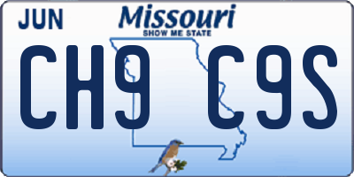 MO license plate CH9C9S