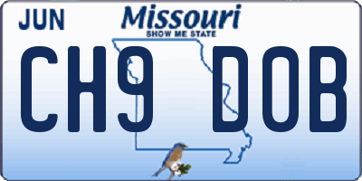 MO license plate CH9D0B