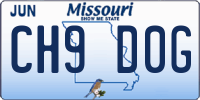 MO license plate CH9D0G