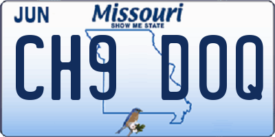 MO license plate CH9D0Q
