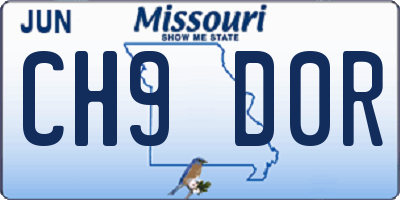 MO license plate CH9D0R