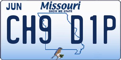 MO license plate CH9D1P