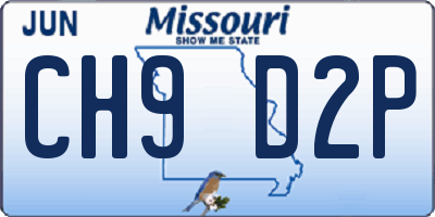 MO license plate CH9D2P