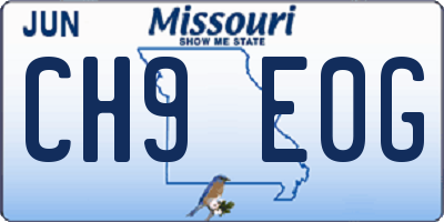 MO license plate CH9E0G