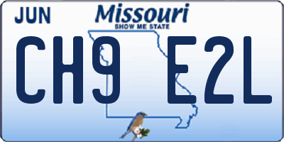 MO license plate CH9E2L