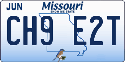 MO license plate CH9E2T