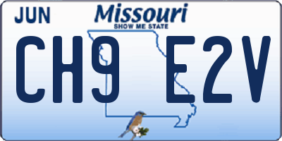 MO license plate CH9E2V