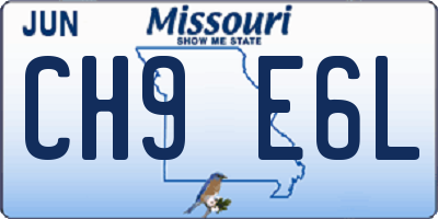 MO license plate CH9E6L