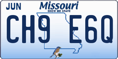 MO license plate CH9E6Q