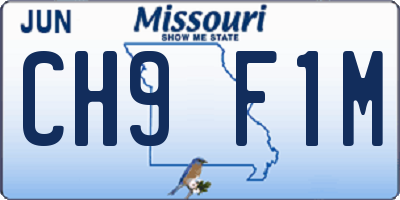 MO license plate CH9F1M