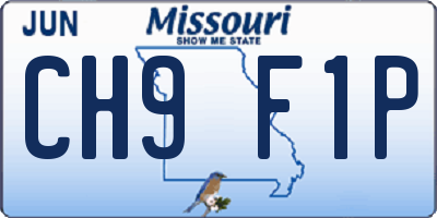 MO license plate CH9F1P