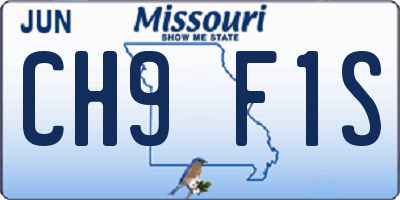 MO license plate CH9F1S