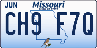 MO license plate CH9F7Q