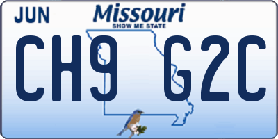 MO license plate CH9G2C