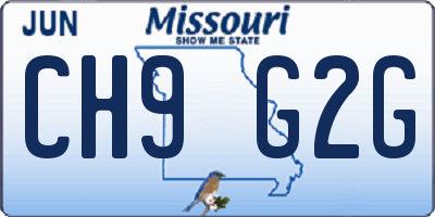 MO license plate CH9G2G