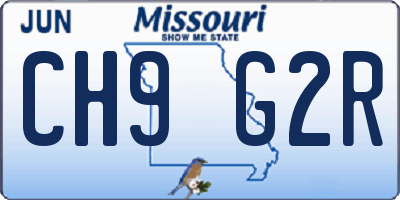 MO license plate CH9G2R