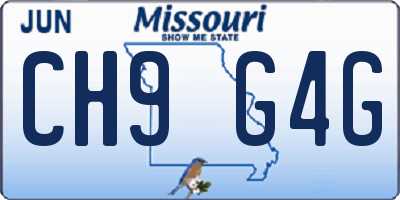 MO license plate CH9G4G