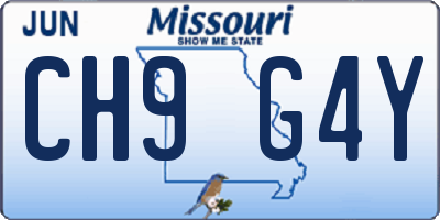 MO license plate CH9G4Y