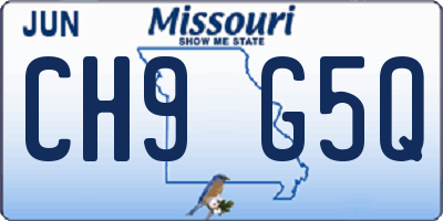 MO license plate CH9G5Q