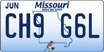 MO license plate CH9G6L