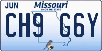 MO license plate CH9G6Y