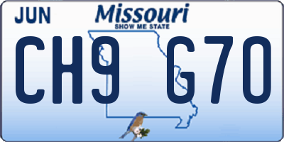 MO license plate CH9G7O