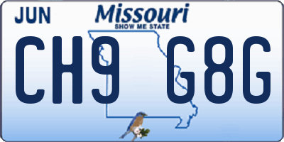 MO license plate CH9G8G