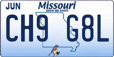 MO license plate CH9G8L