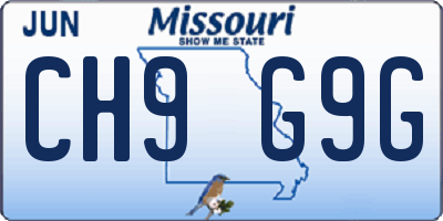 MO license plate CH9G9G