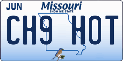 MO license plate CH9H0T
