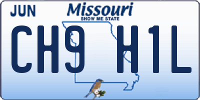 MO license plate CH9H1L