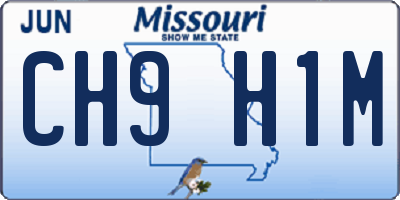 MO license plate CH9H1M