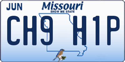 MO license plate CH9H1P