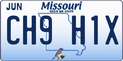 MO license plate CH9H1X