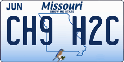 MO license plate CH9H2C