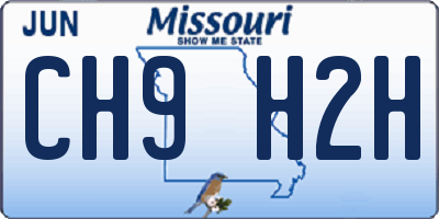 MO license plate CH9H2H