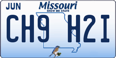 MO license plate CH9H2I