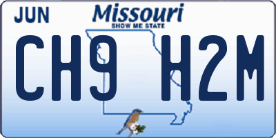 MO license plate CH9H2M