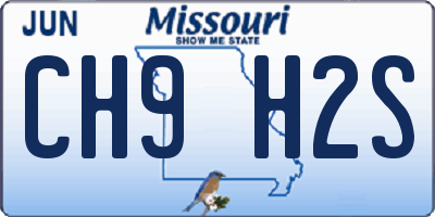 MO license plate CH9H2S